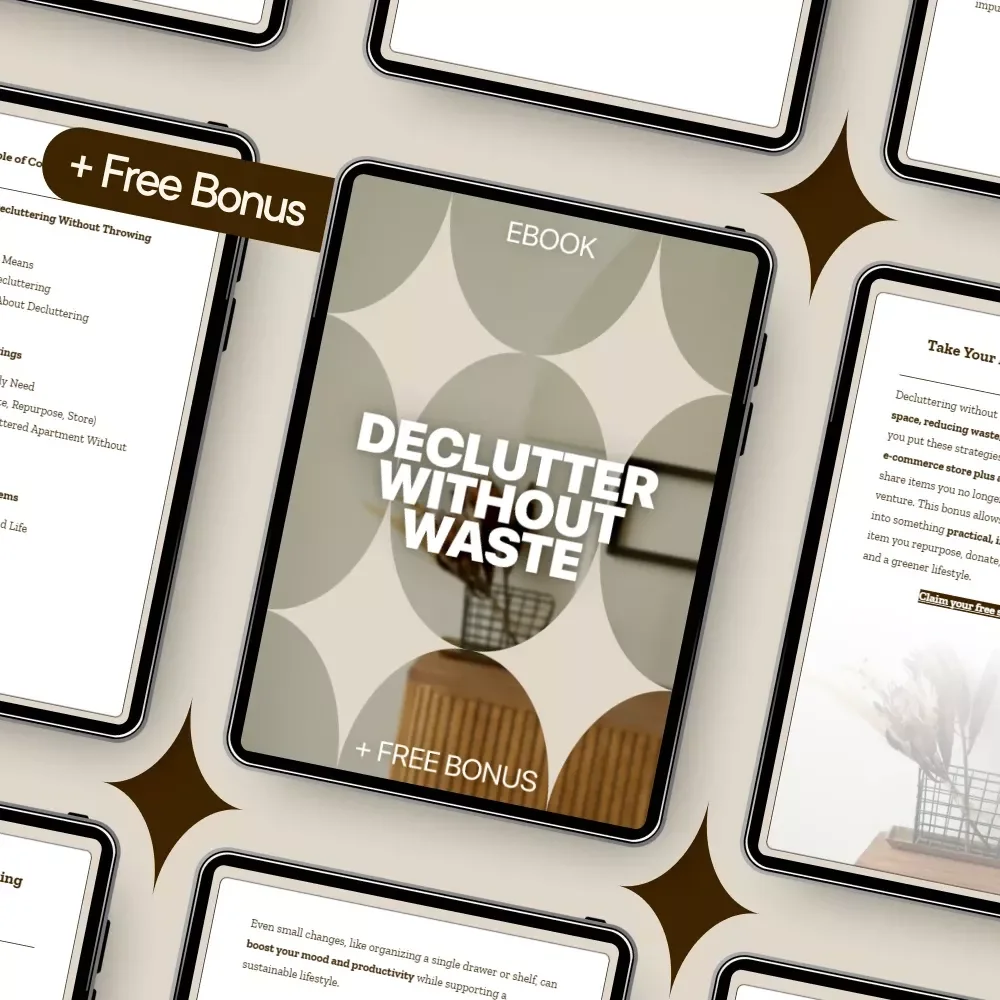 Declutter Without Waste – Decluttering Without Throwing Away | Mindful Minimalism eBook, Zero-Waste Home Guide, Sustainable Decluttering Download