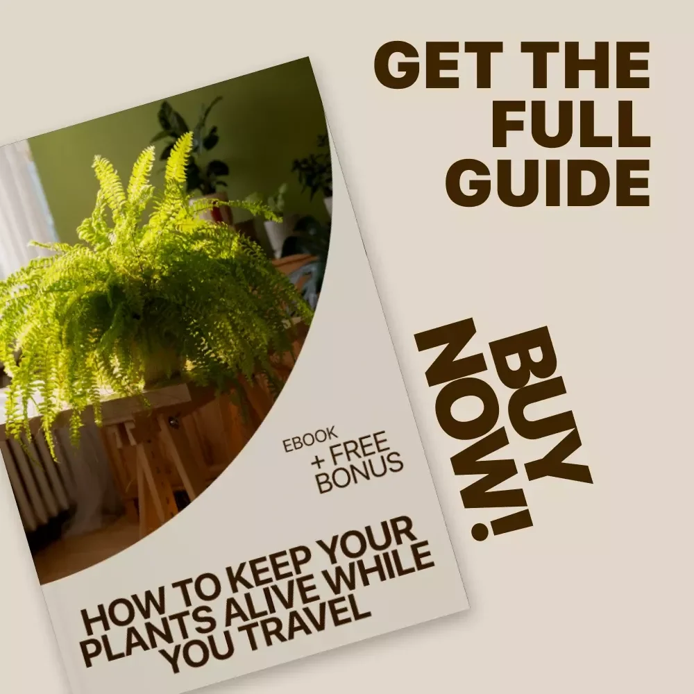How to Keep Your Plants Alive While You Travel – Vacation Plant Care eBook | Plants That Survive Vacations Guide for Busy Plant Lovers