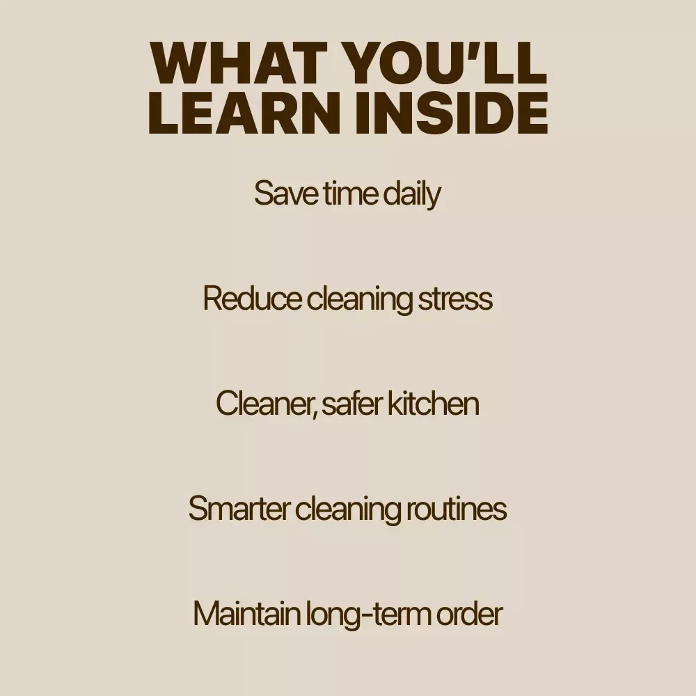 Mastering the Perfect Kitchen Cleaning Order | Kitchen Cleaning Order Explained eBook | Step-by-Step Smart & Eco-Friendly Kitchen Cleaning Guide