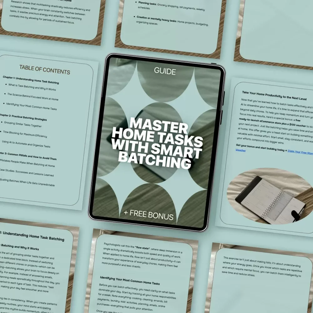 Master Home Tasks with Smart Batching – Practical Productivity Guide with Home Task Batching Ideas for Busy Homes