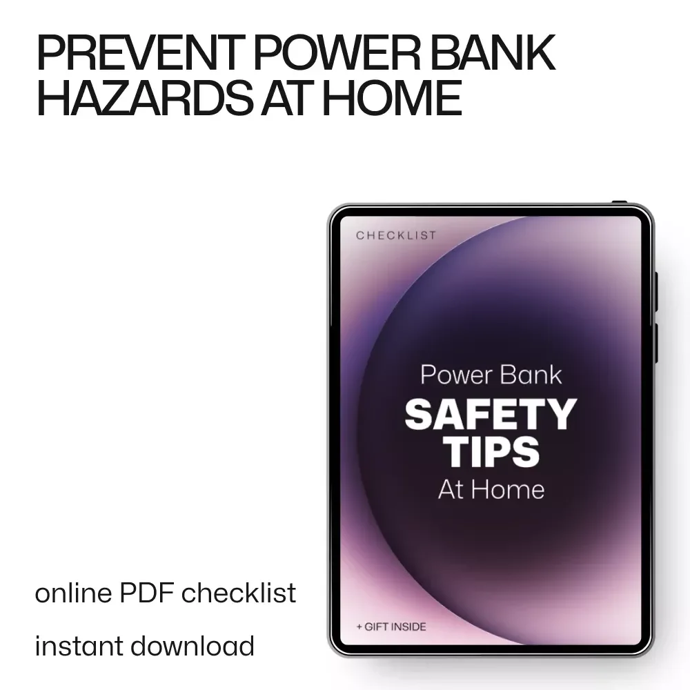 Power Bank Safety Tips at Home | Printable Home Charging Safety Checklist for Families, Apartments & Everyday Use