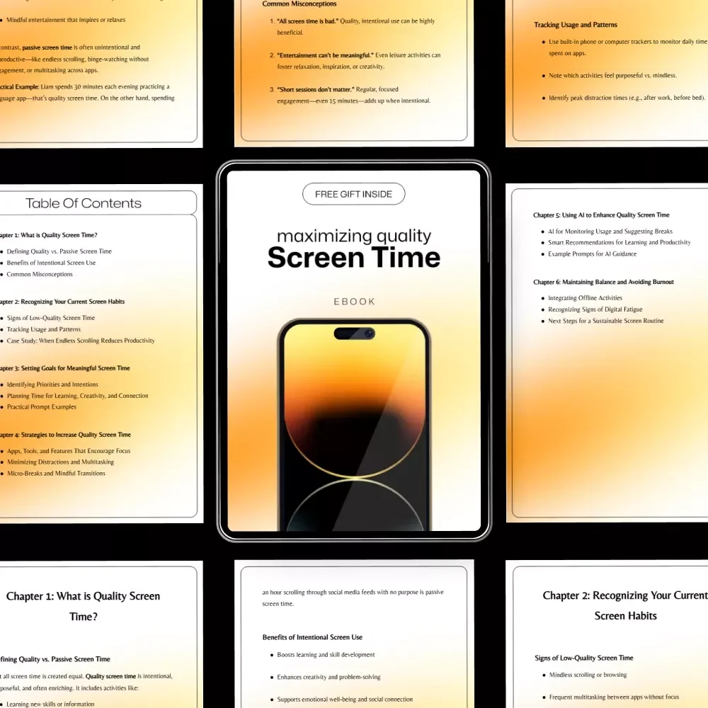Maximizing Quality Screen Time: A Digital Guide to Intentional and Productive Screen Use