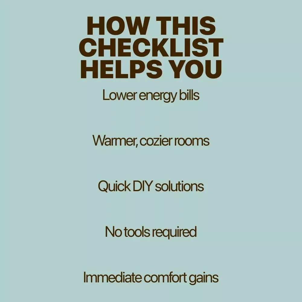 Stop the Sneaky Drafts! Quick & Easy Home Fix Checklist | drafts at home easy fixes | Simple Winter Home Energy Guide