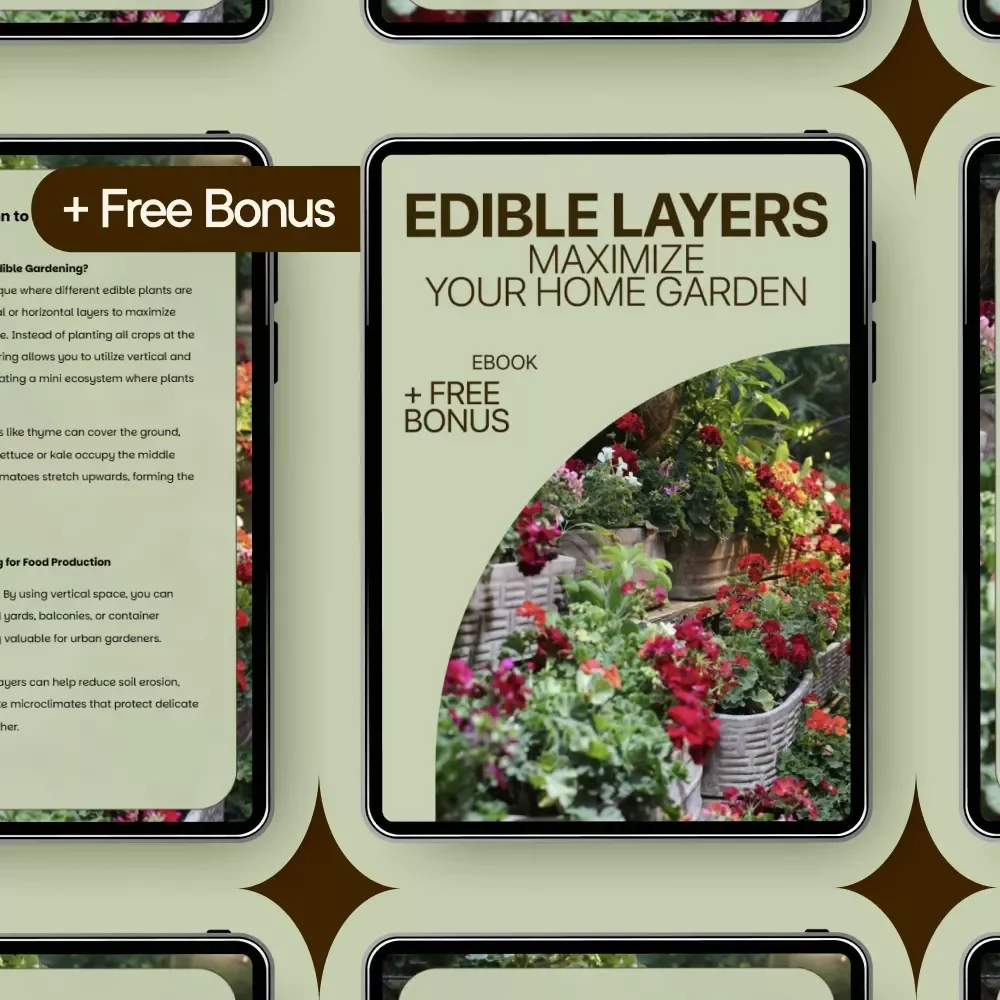 Edible Layers: Maximize Your Home Garden | Smart Guide to Home Edible Plants Layering Ideas, Vertical Growing & Space-Saving Food Gardening eBook