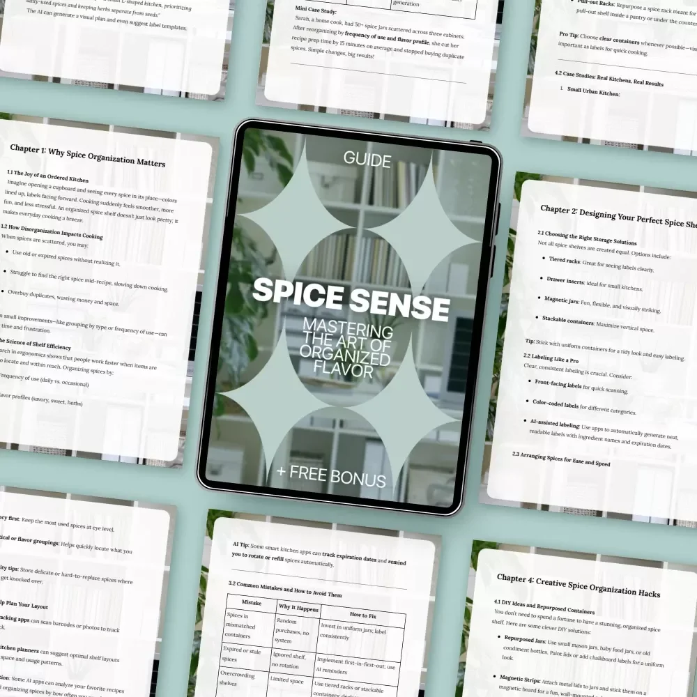 Spice Sense: Mastering the Art of Organized Flavor | Ultimate Guide to Spice Shelf Organization for a Beautiful, Efficient Kitchen