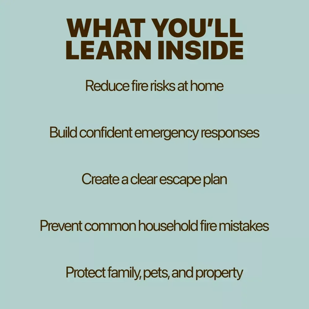 Essential Fire Safety Basics Everyone Should Know | Fire Safety at Home Basics eBook | Home Fire Prevention Guide & Family Emergency Checklist