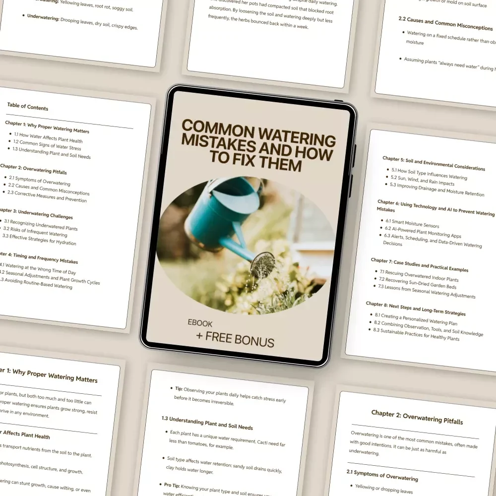 Common Watering Mistakes and How to Fix Them | Essential eBook Guide for Plant Care, Smart Watering Tips & Watering Mistakes to Avoid