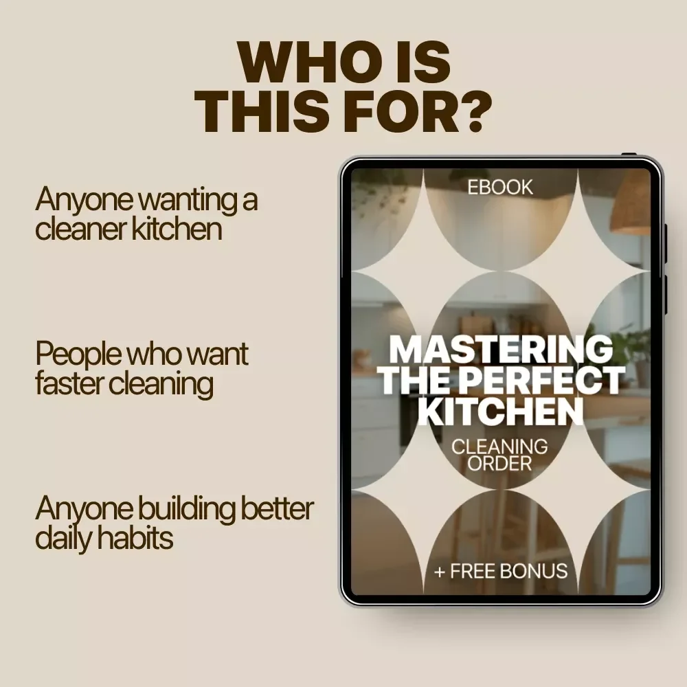 Mastering the Perfect Kitchen Cleaning Order | Kitchen Cleaning Order Explained eBook | Step-by-Step Smart & Eco-Friendly Kitchen Cleaning Guide