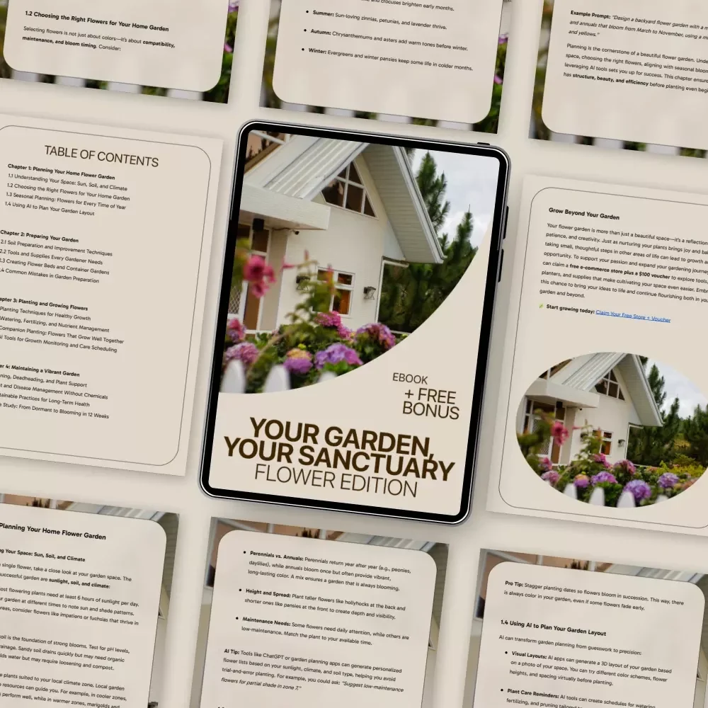 Your Garden, Your Sanctuary: Flower Edition – A Practical Home Flower Garden eBook for Planning, Planting & Growing Beautiful Blooms