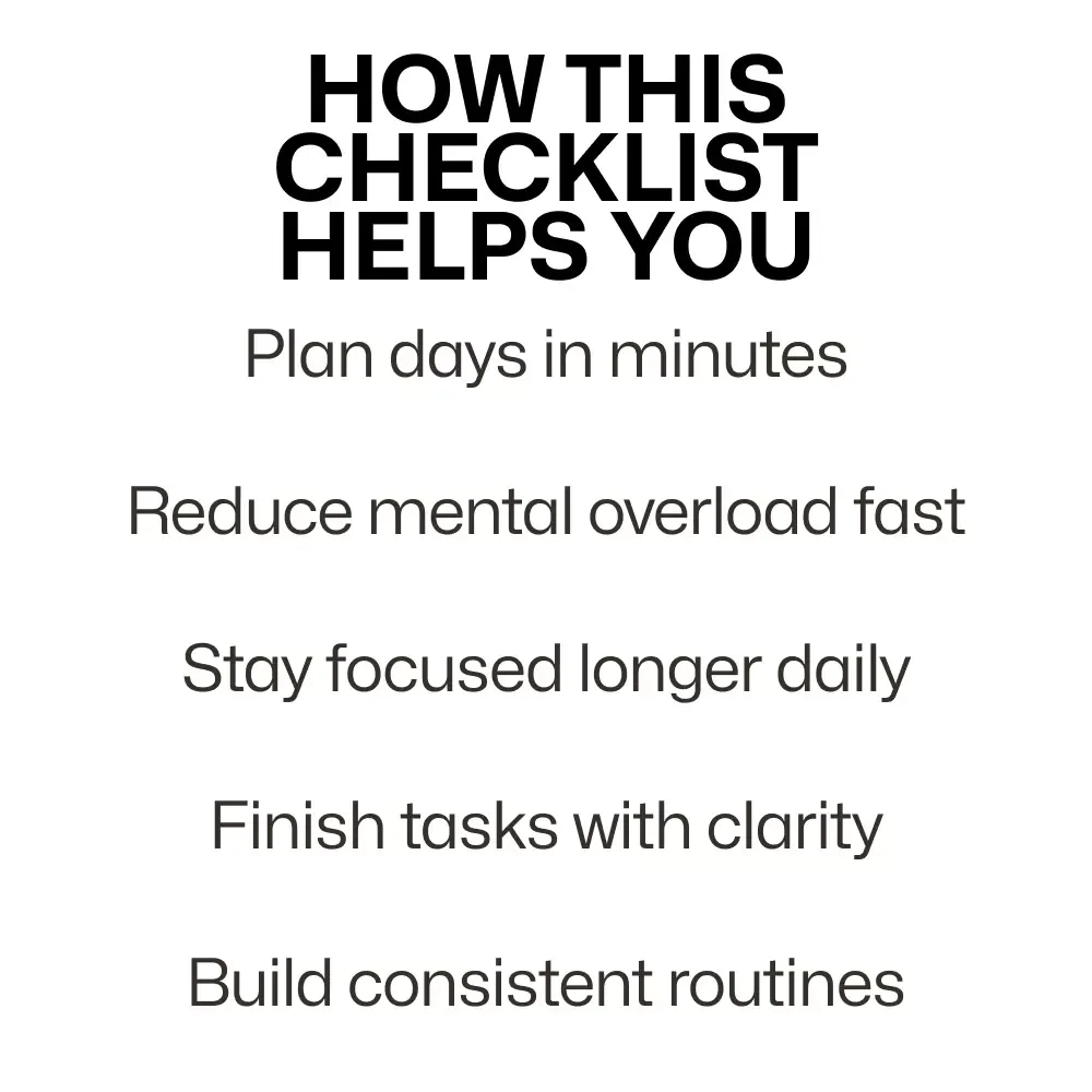 ChatGPT Daily Task Mastery Checklist: Get Things Done | AI Productivity Planner + chatgpt tips for managing daily tasks