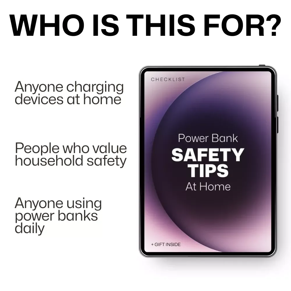 Power Bank Safety Tips at Home | Printable Home Charging Safety Checklist for Families, Apartments & Everyday Use