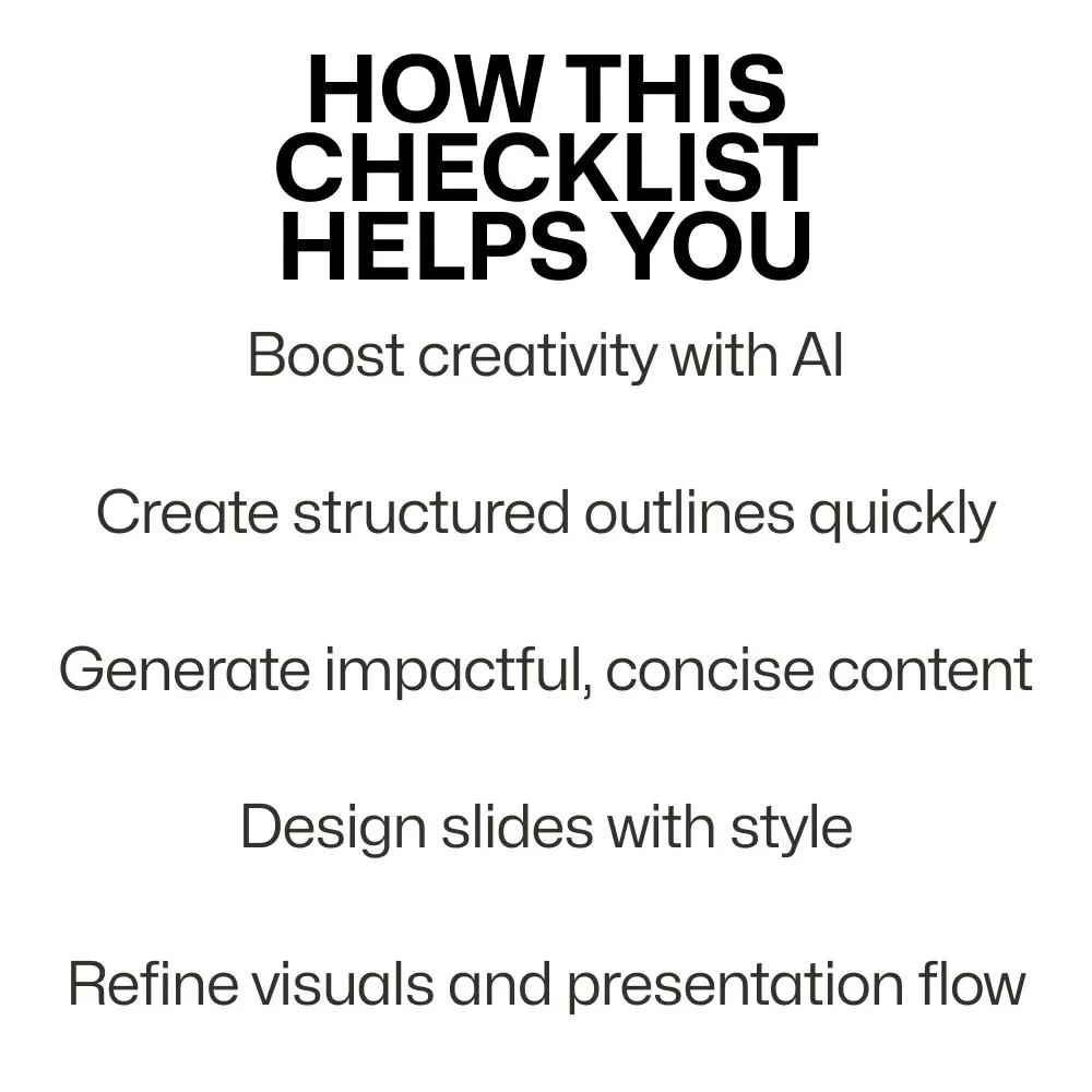 AI-Powered Presentation Checklist: Master Your Next Presentation with AI Assistance