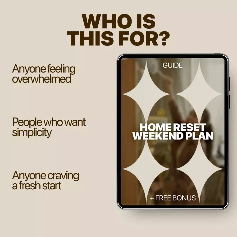 Home Reset Weekend Plan – Digital Guide for a Calm, Organized Home | Home Reset Weekend Plan Checklist & Step-by-Step System