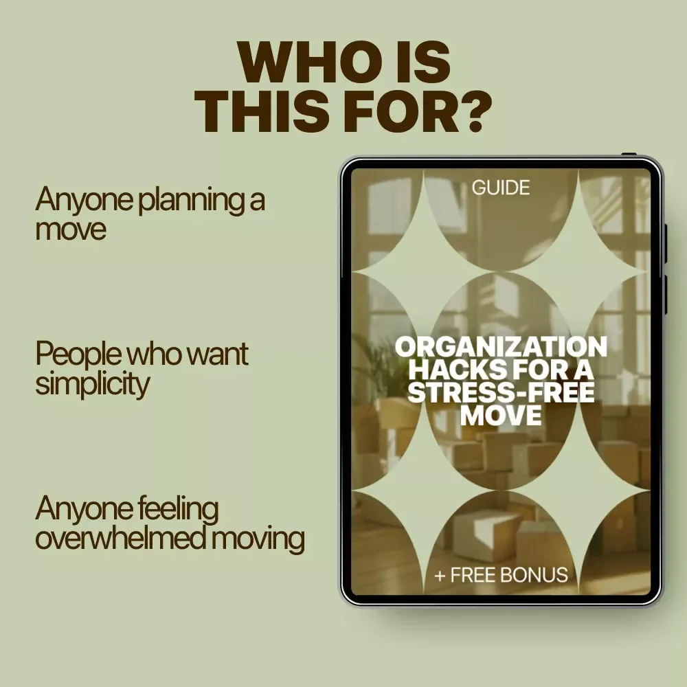 Organization Hacks for a Stress-Free Move | Smart Moving Organization Hacks Guide | Packing, Planning & AI Tools Digital Download
