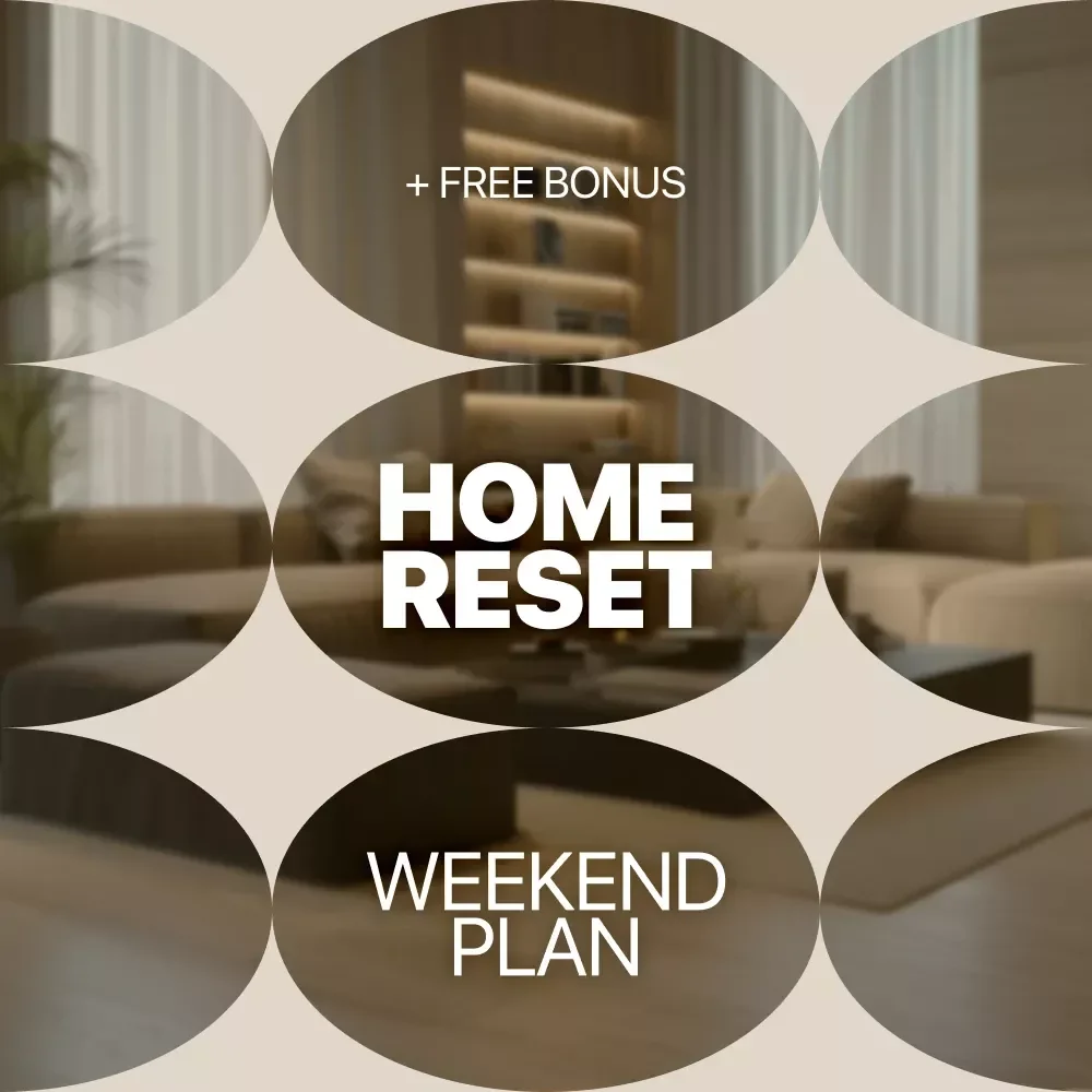 Home Reset Weekend Plan – Digital Guide for a Calm, Organized Home | Home Reset Weekend Plan Checklist & Step-by-Step System
