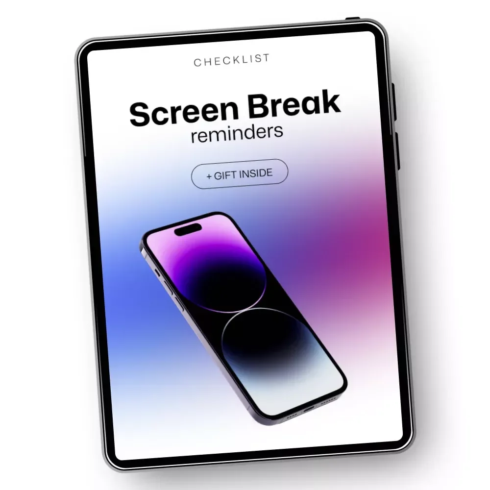 Screen Break Reminders – Printable Checklist with Smart Screen Break Reminders Ideas for Healthy Digital Habits & Focused Workdays