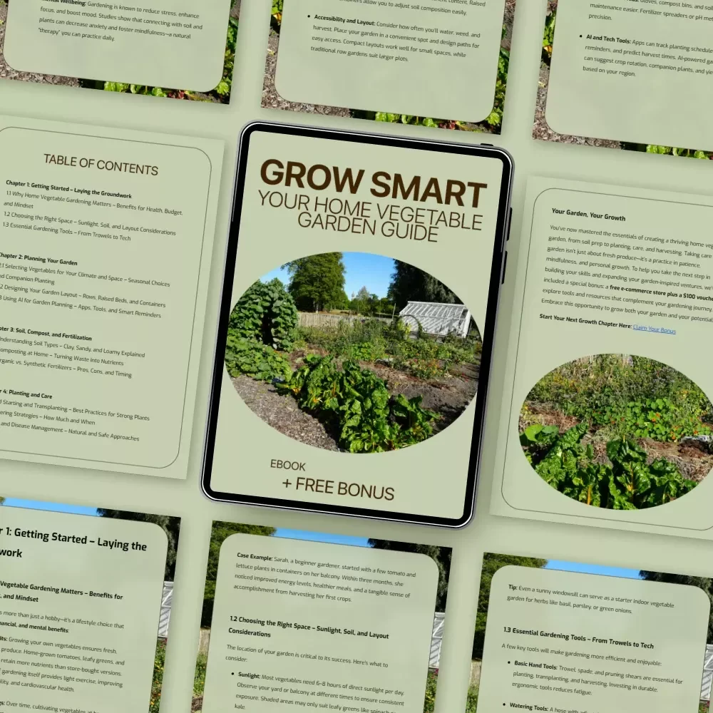Grow Smart: Your Home Vegetable Garden Guide | Home Vegetable Garden Care eBook for Beginners & Smart Gardeners