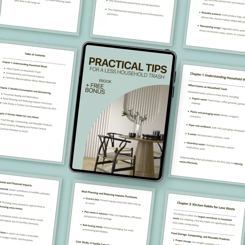 Practical Tips for a Less Household Trash – Actionable Ebook Guide with less trash household tips for Sustainable Living & Smart Home Habits