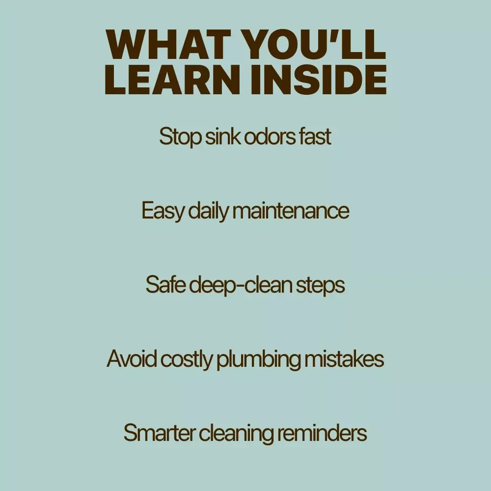 Your Friendly Guide to Fresh Kitchen Drains – A Practical Digital Guide to Kitchen Sink Odor Causes, Easy Cleaning, Smart Prevention & Fresh-Smelling Homes