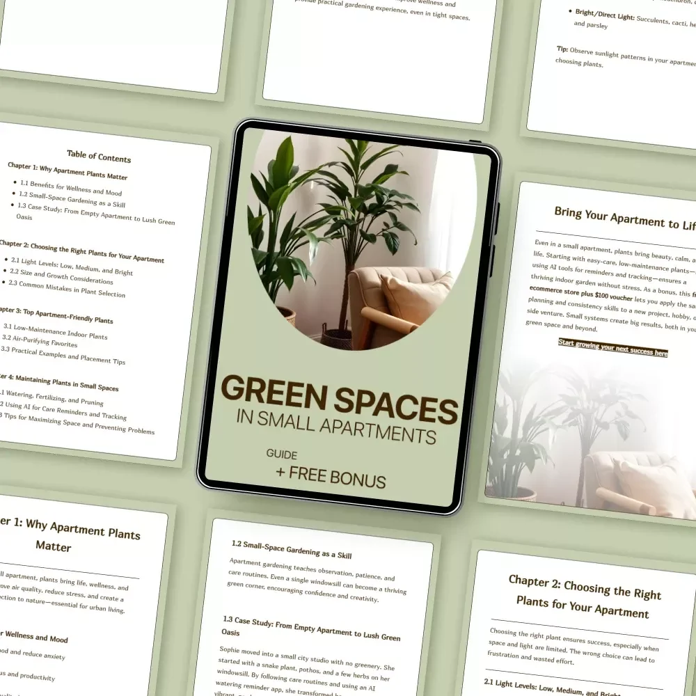 Green Spaces in Small Apartments – A Practical Guide to Plants for Small Apartments, Indoor Plant Care, and Smart Small-Space Gardening