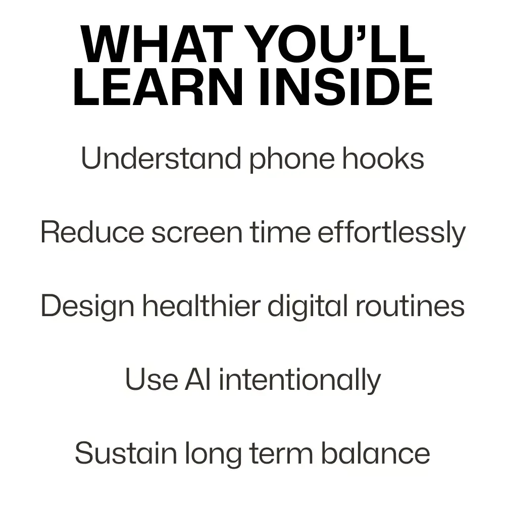 Unplugged: Your Roadmap to Beating Phone Addiction | Practical eBook Guide on how to beat phone addiction, Build Healthier Screen Habits & Reclaim Your Time