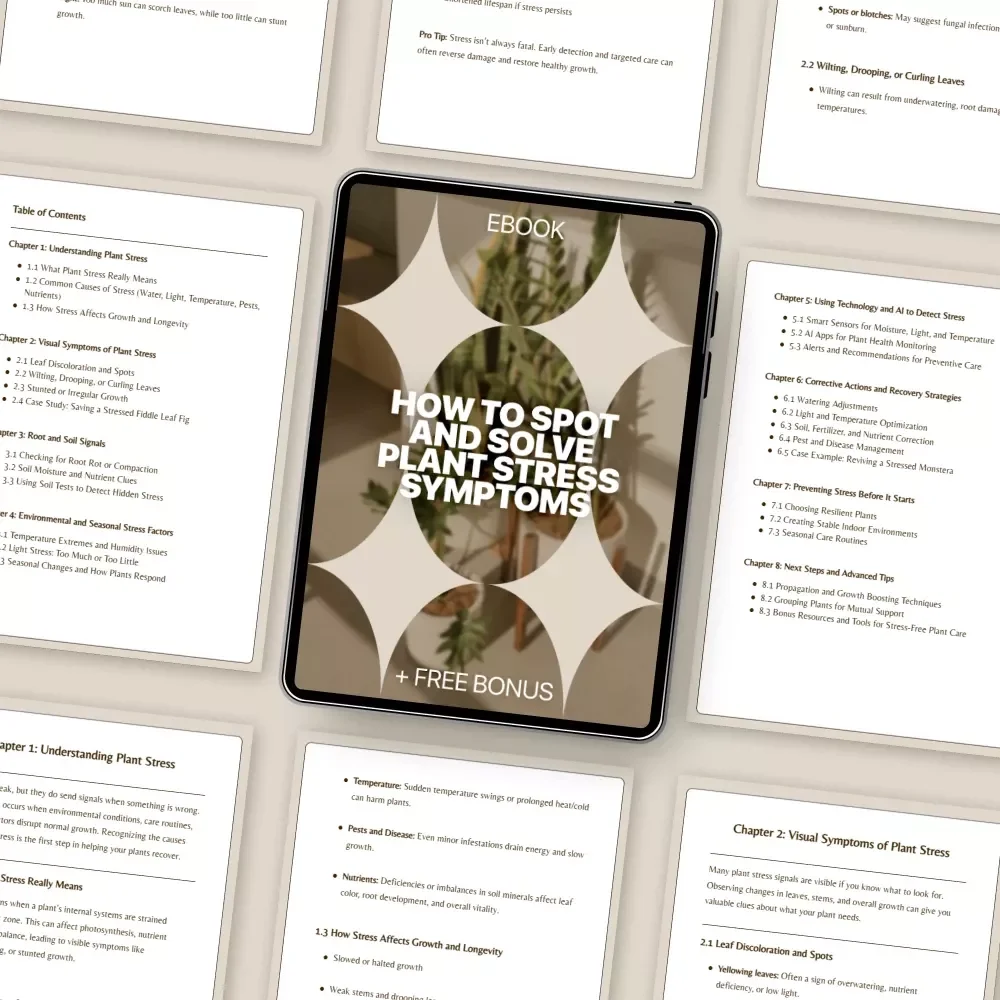How to Spot and Solve Plant Stress Symptoms – Practical Plant Care eBook for Indoor & Houseplant Health