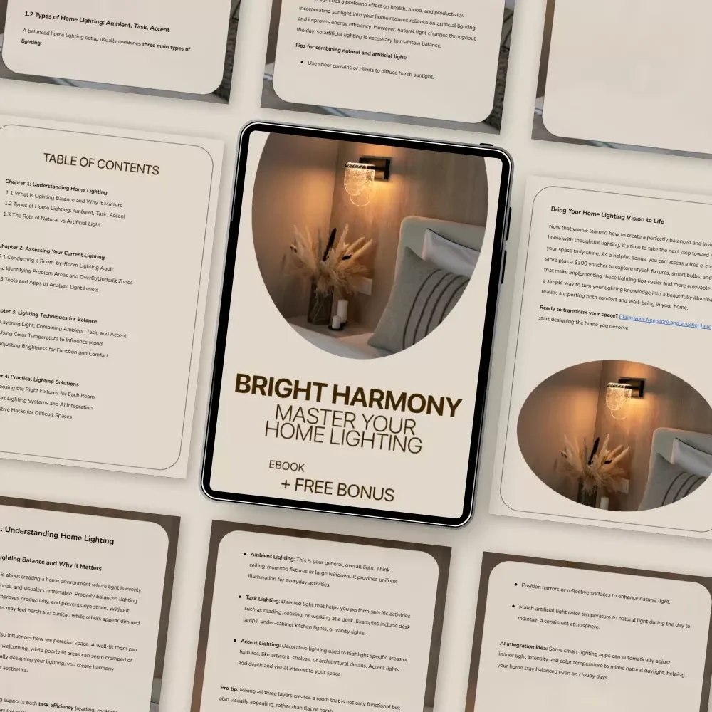 Bright Harmony: Master Your Home Lighting – An Easy, Stylish Guide to Balanced Spaces with Home Lighting Balance Tips