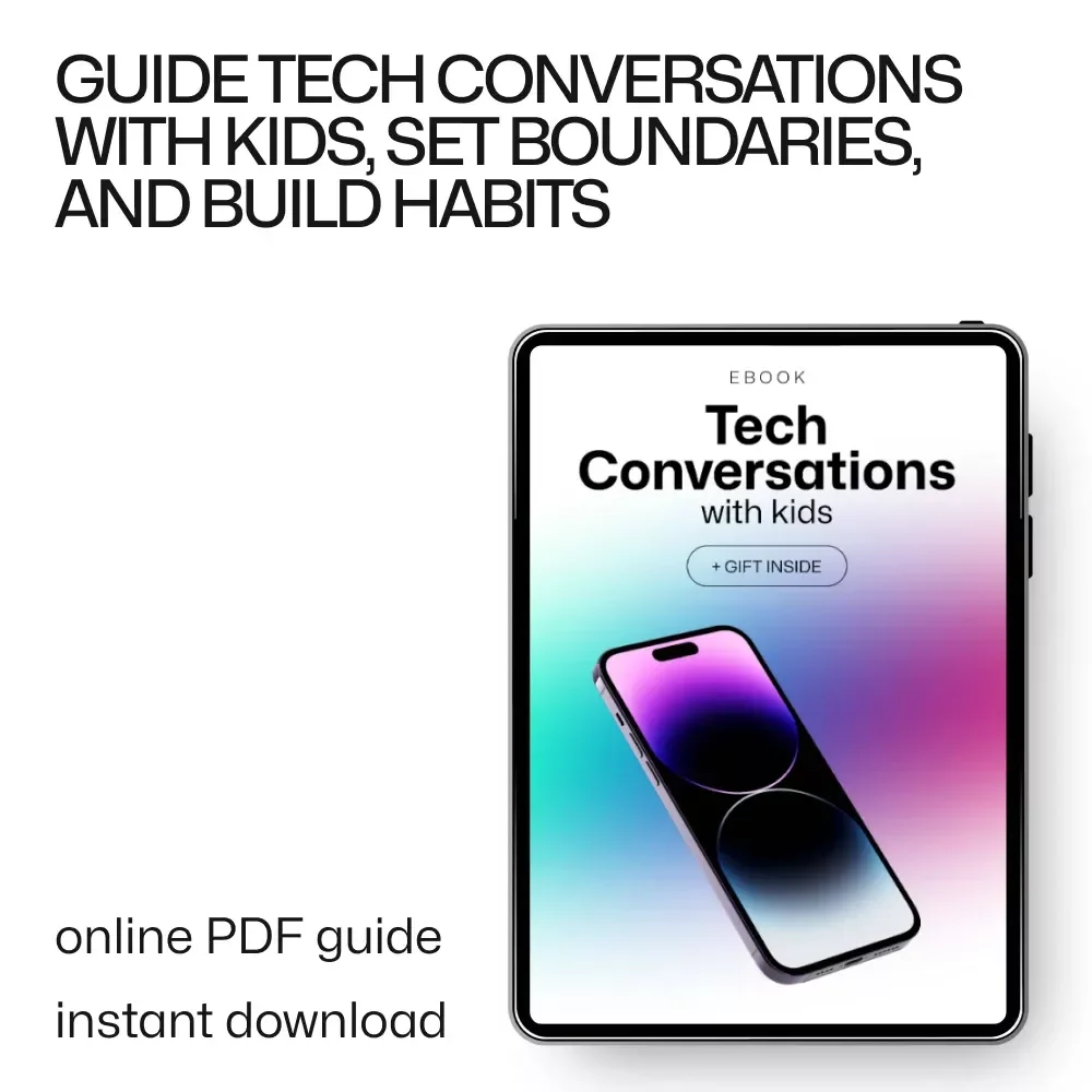 Tech Conversations with Kids: A Practical Guide to Navigating Digital Spaces, Setting Boundaries & Fostering Healthy Screen Time Habits