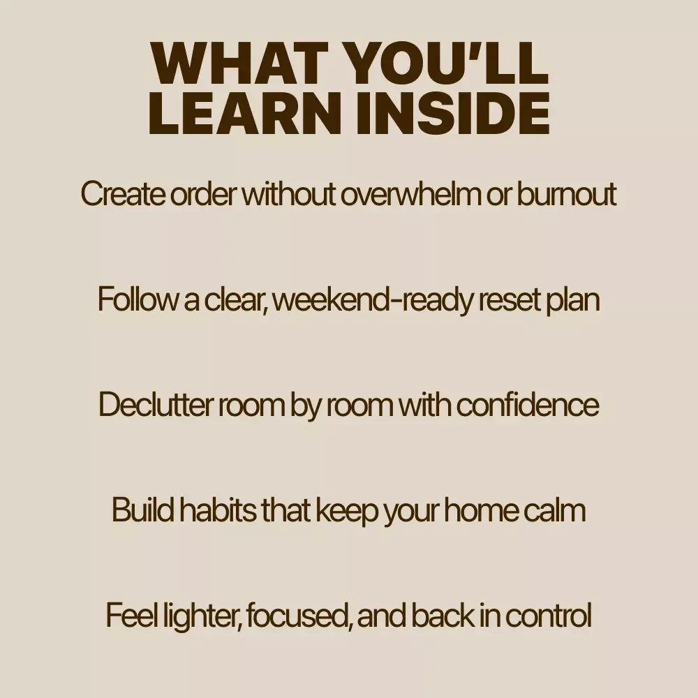 Home Reset Weekend Plan – Digital Guide for a Calm, Organized Home | Home Reset Weekend Plan Checklist & Step-by-Step System