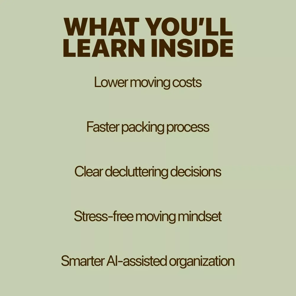 Pre-Move Decluttering Guide | Stress-Free Decluttering Before Moving eBook for an Organized, Minimalist Move
