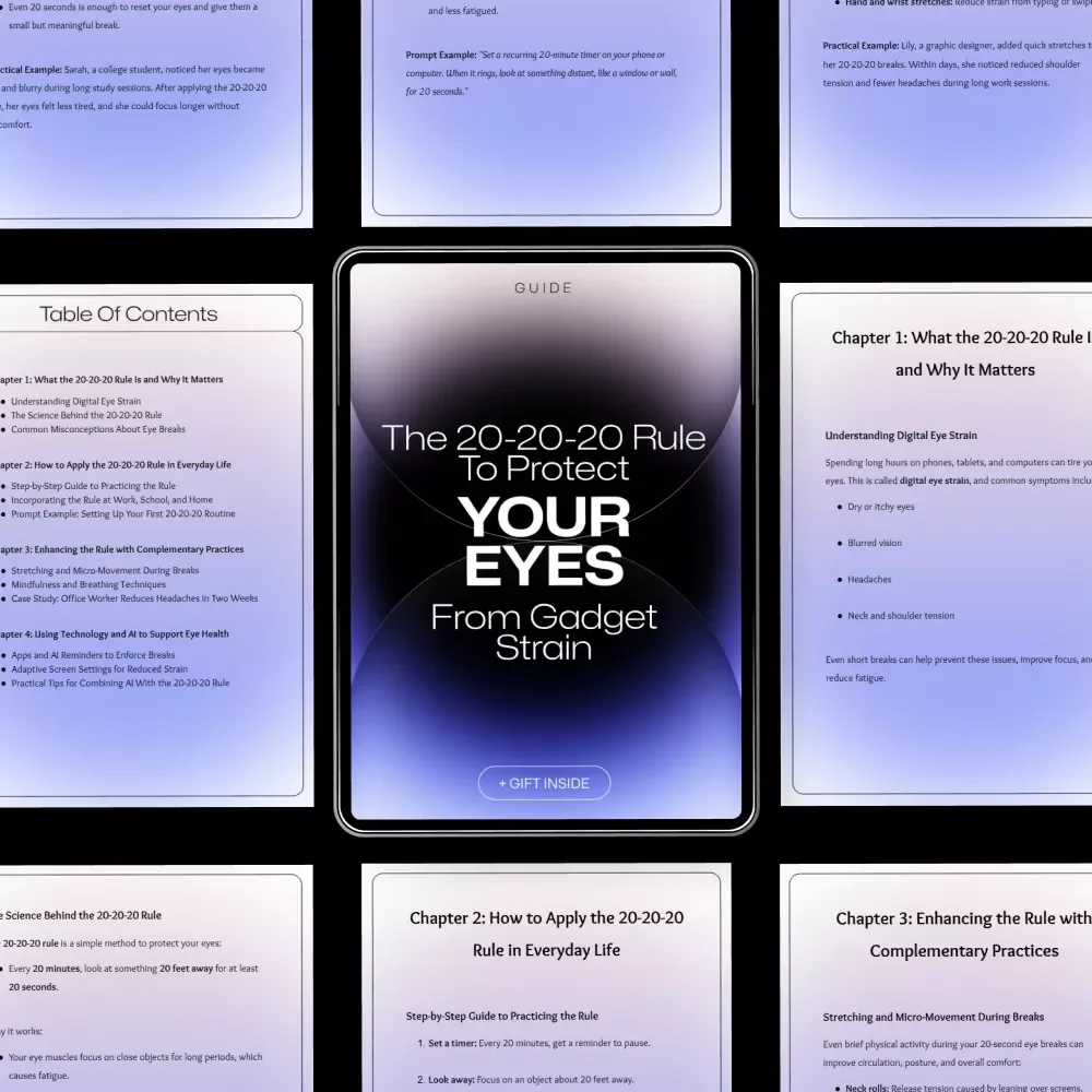 The 20-20-20 Rule to Protect Your Eyes from Gadget Strain | Simple Digital Eye Care Guide | 20 20 20 rule for gadgets explained simply