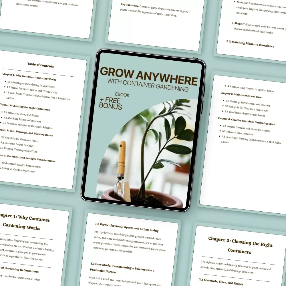 Grow Anywhere with Container Gardening: The Ultimate eBook for Container Gardening Basics, Indoor & Urban Gardening Guide