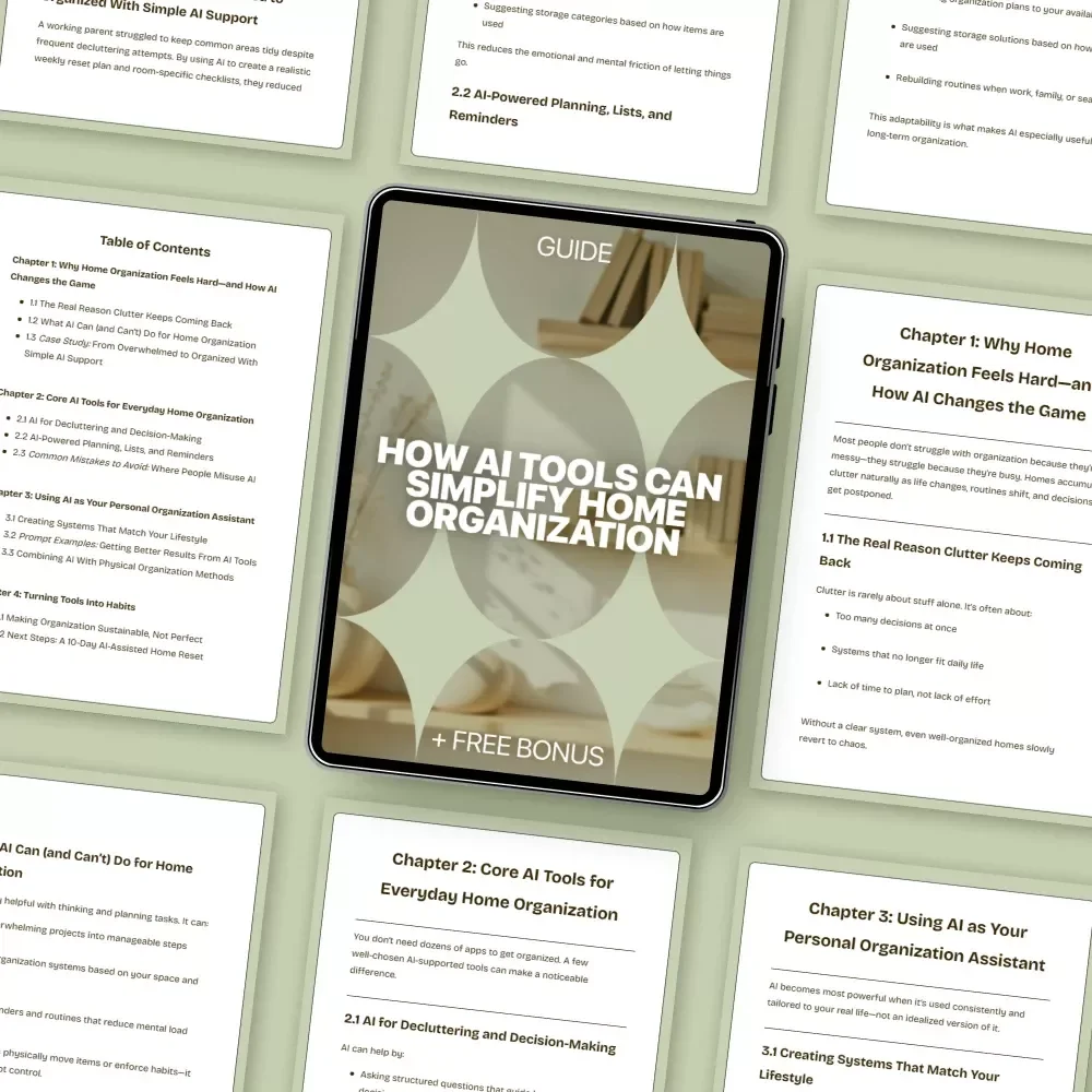 How AI Tools Can Simplify Home Organization – Smart Digital Guide to Using ai tools for home organization, Decluttering Systems, Planning & Stress-Free Routines