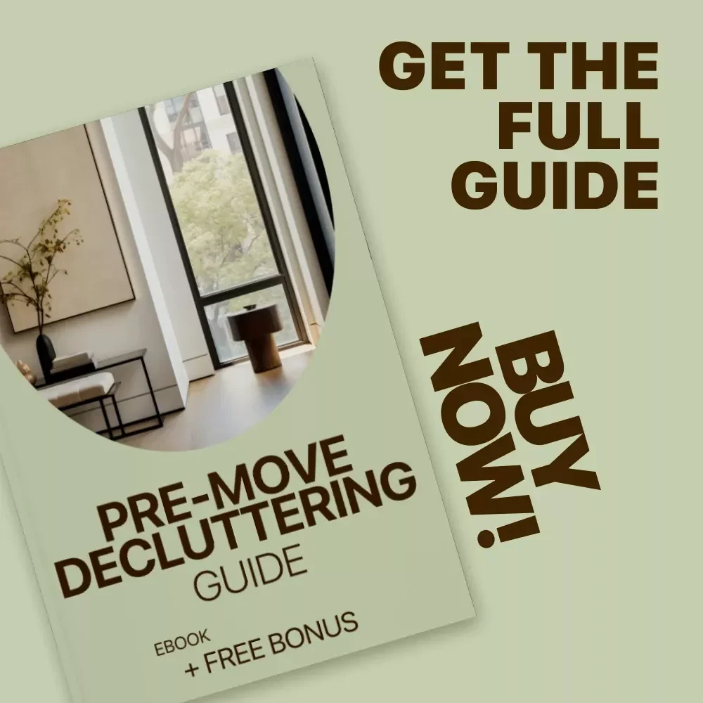 Pre-Move Decluttering Guide | Stress-Free Decluttering Before Moving eBook for an Organized, Minimalist Move