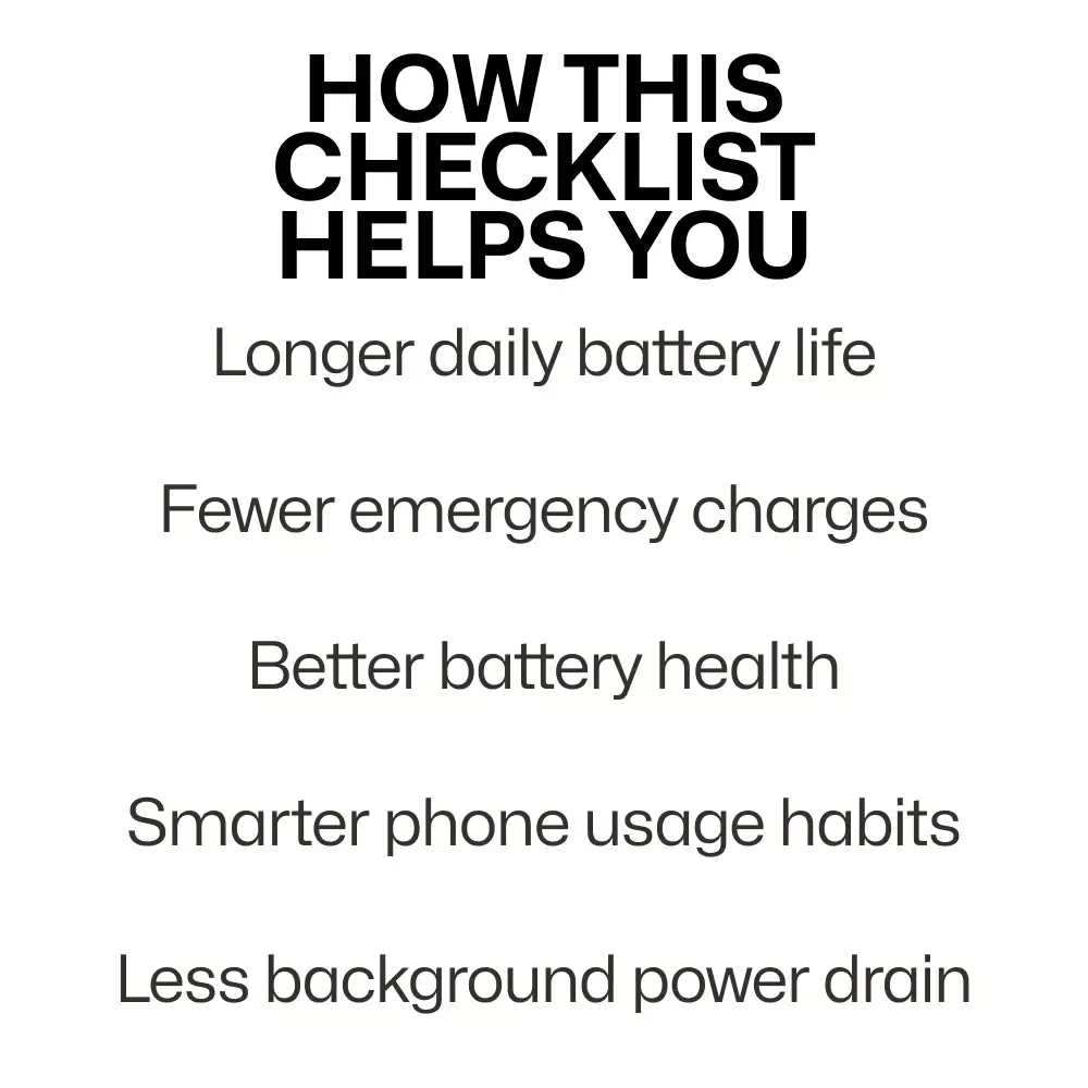 Quick Checklist to Save Your Phone Battery – Easy Fixes for phone battery draining fast causes
