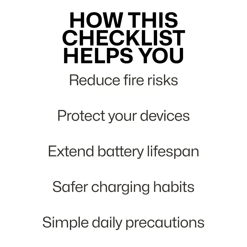 Power Bank Safety Tips at Home | Printable Home Charging Safety Checklist for Families, Apartments & Everyday Use