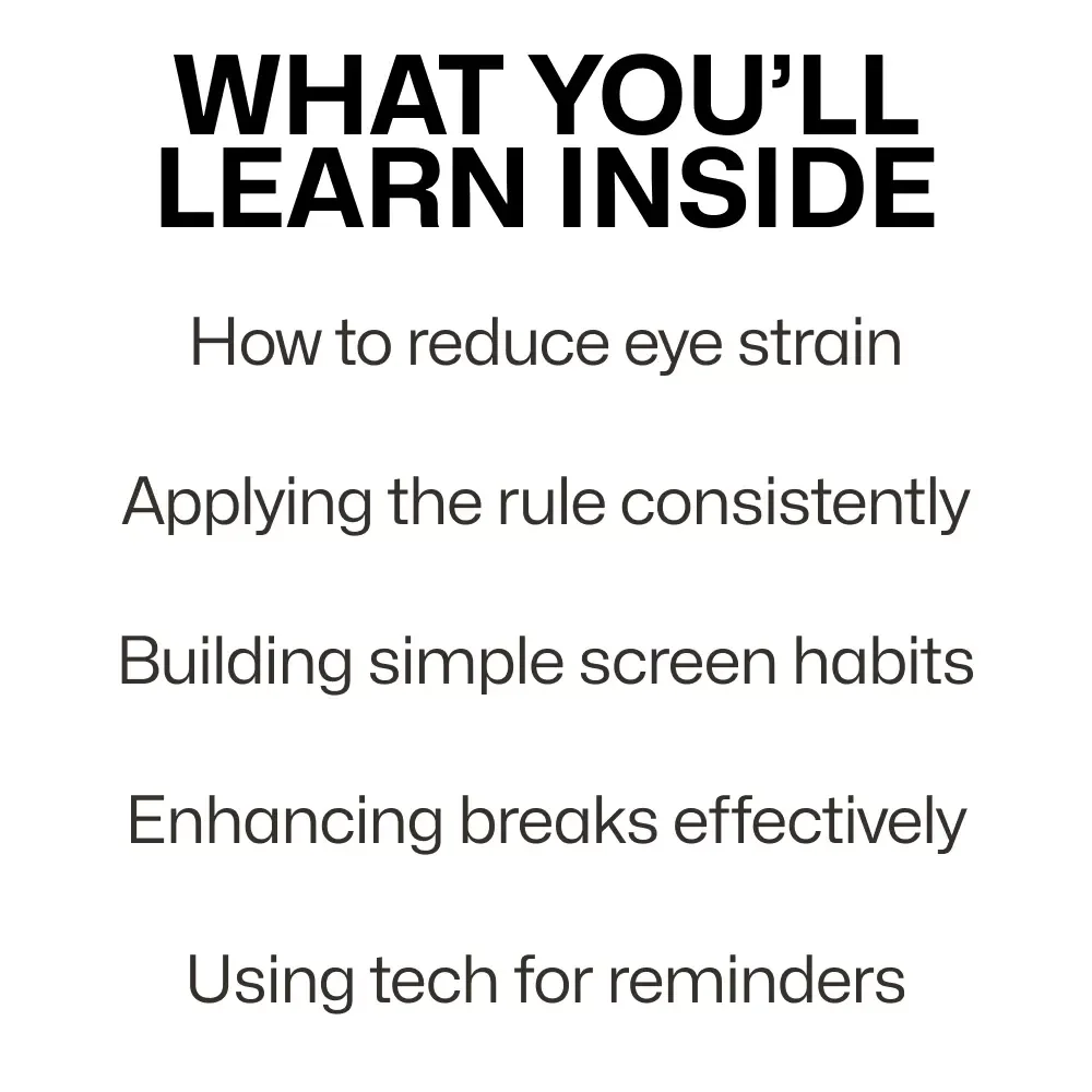 The 20-20-20 Rule to Protect Your Eyes from Gadget Strain | Simple Digital Eye Care Guide | 20 20 20 rule for gadgets explained simply