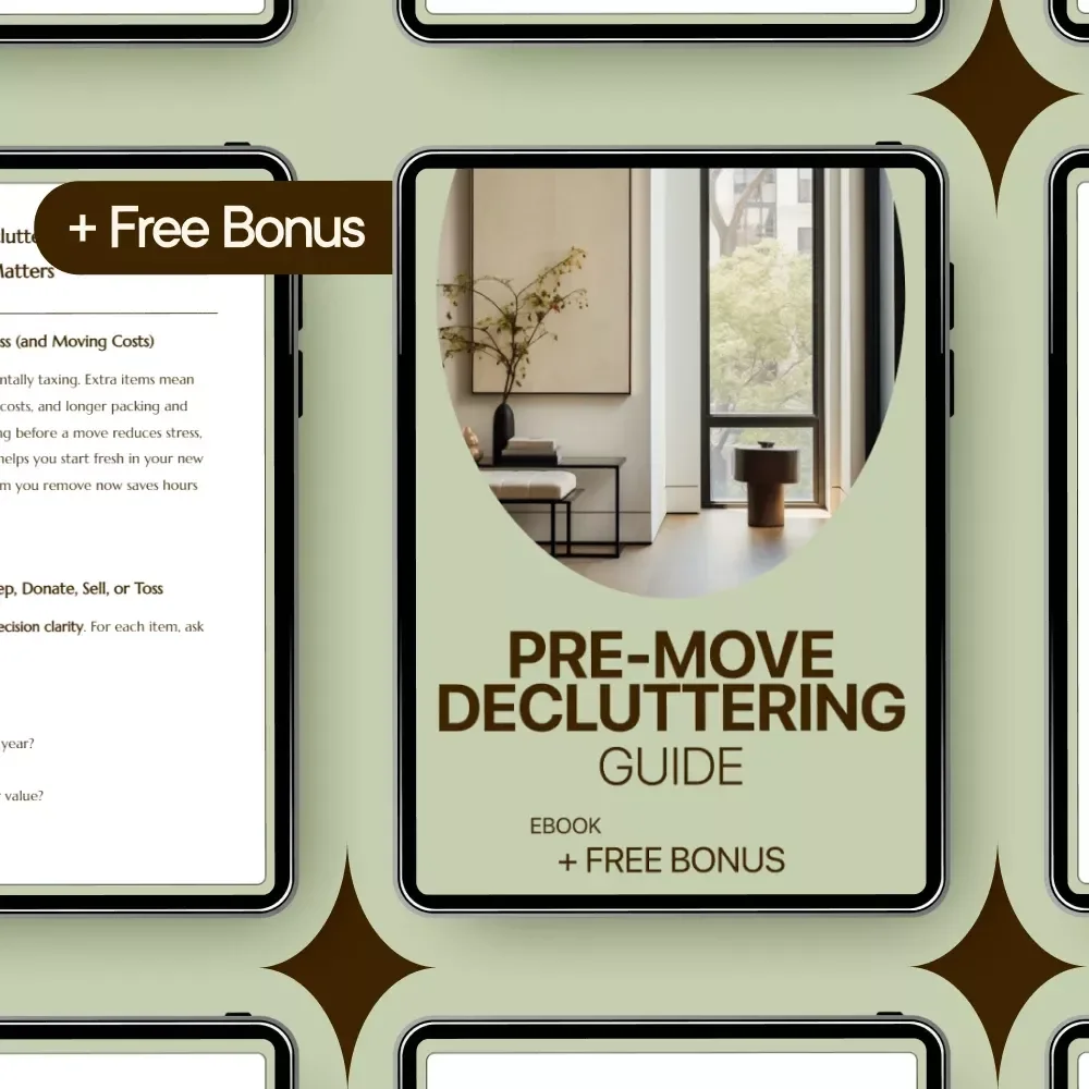 Pre-Move Decluttering Guide | Stress-Free Decluttering Before Moving eBook for an Organized, Minimalist Move