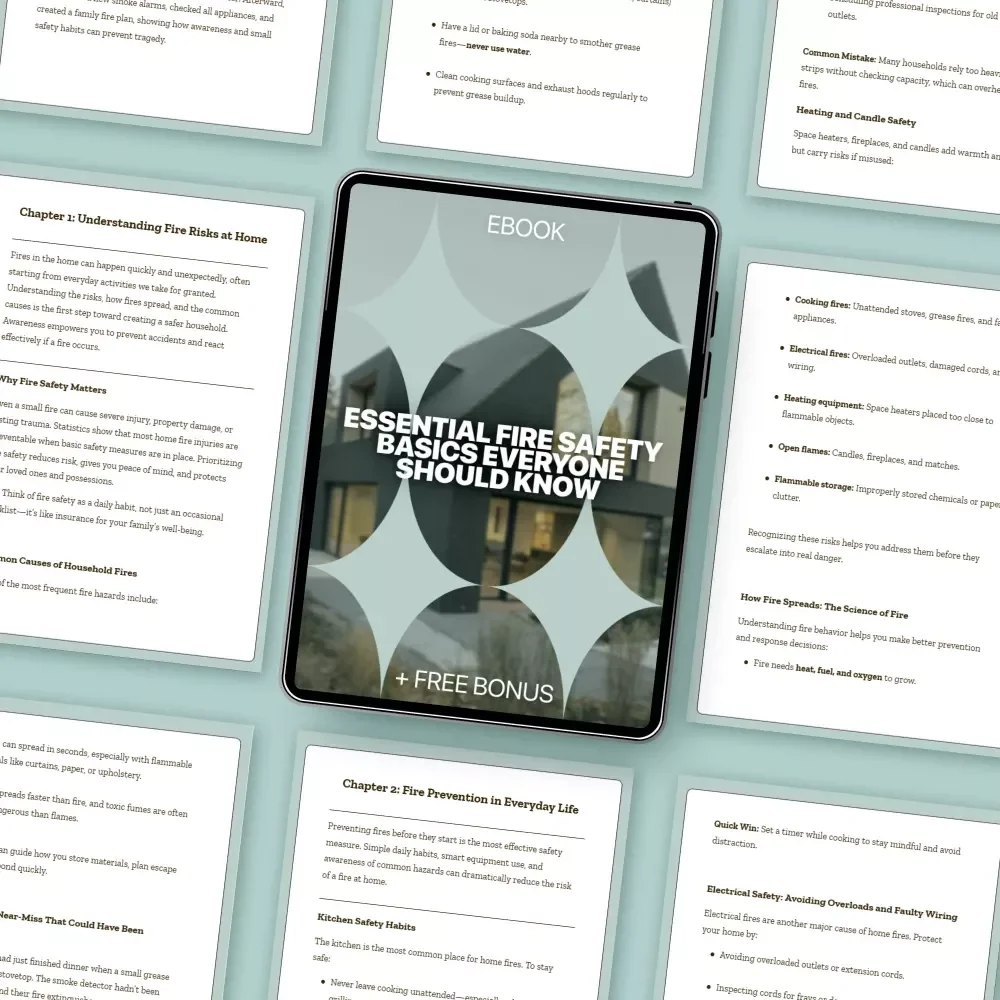Essential Fire Safety Basics Everyone Should Know | Fire Safety at Home Basics eBook | Home Fire Prevention Guide & Family Emergency Checklist