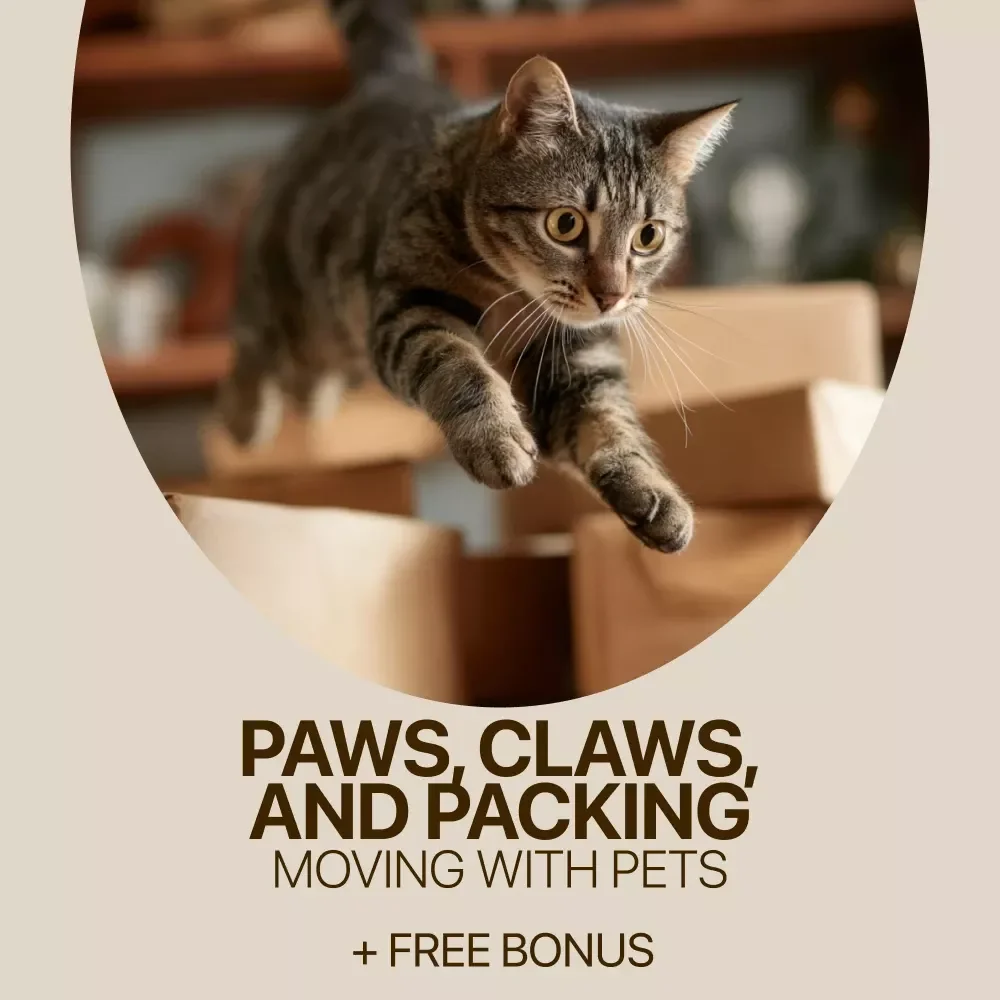 Paws, Claws, and Packing: Moving with Pets | Stress-Free Relocation Guide for Dogs, Cats & Small Animals | Moving with Pets Tips eBook