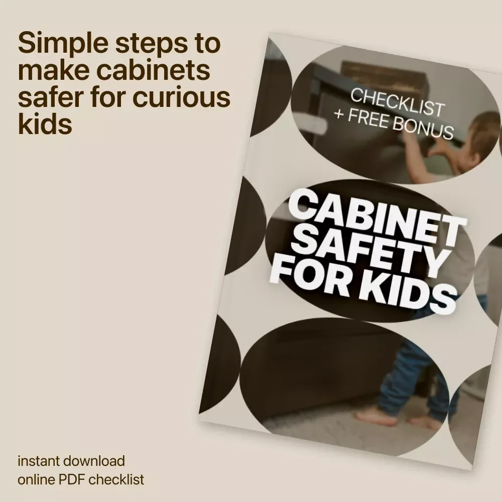 Cabinet Safety for Kids Checklist | Child Safety for Cabinets Digital Download | Printable Home Safety Guide for Parents