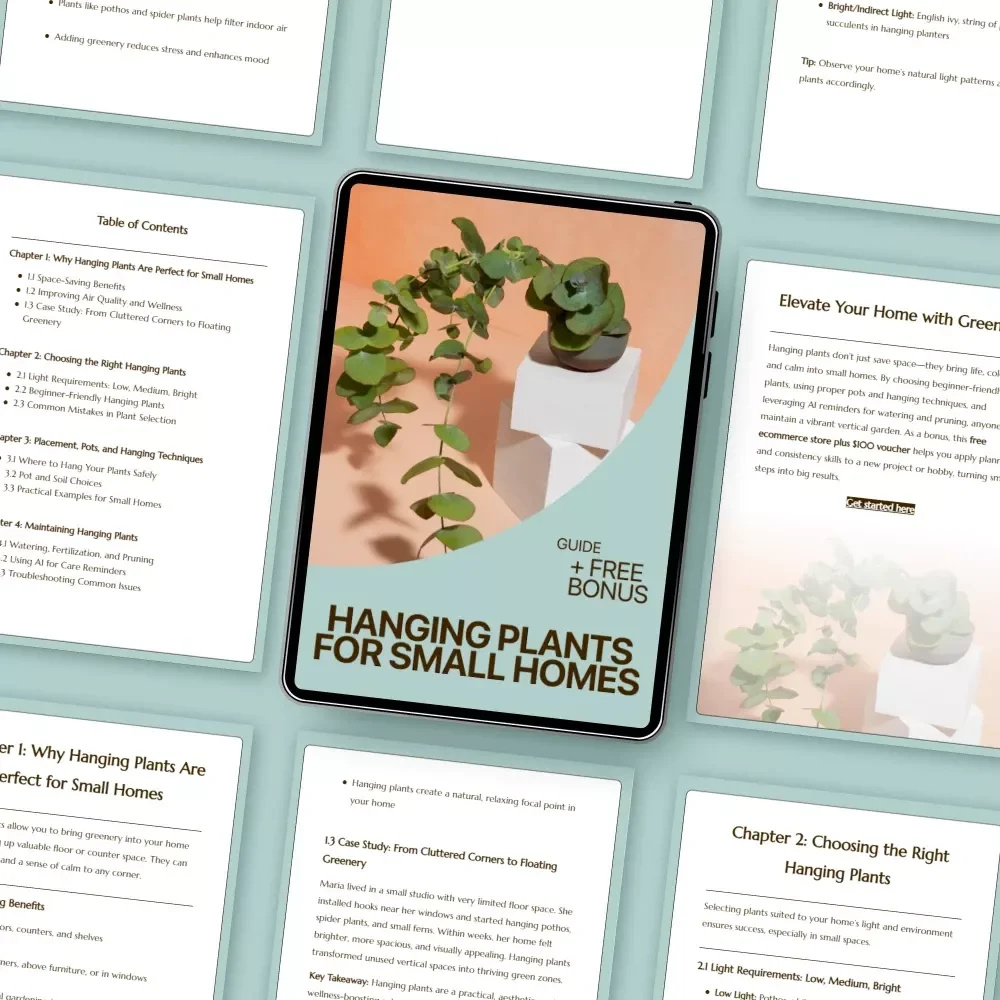 Hanging Plants for Small Homes: The Ultimate Guide to Space-Saving Indoor Greenery, Care Tips, and Beginner-Friendly Plant Ideas