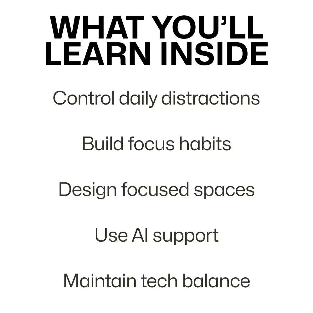 Plug Out, Power Up: Mastering Focus in a Smartphone World – A Practical Guide on how to break smartphone distraction during work for Deep Focus, Productivity & Digital Balance