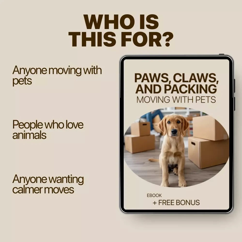 Paws, Claws, and Packing: Moving with Pets | Stress-Free Relocation Guide for Dogs, Cats & Small Animals | Moving with Pets Tips eBook