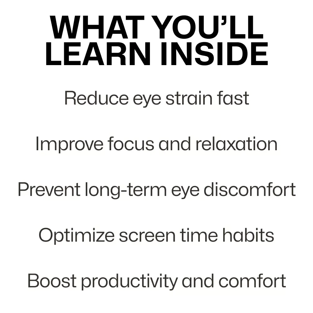 Screen Relief: Simple Exercises to Keep Your Eyes Happy - A Digital Guide to Reducing Eye Strain from Screens