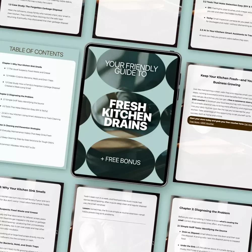 Your Friendly Guide to Fresh Kitchen Drains – A Practical Digital Guide to Kitchen Sink Odor Causes, Easy Cleaning, Smart Prevention & Fresh-Smelling Homes