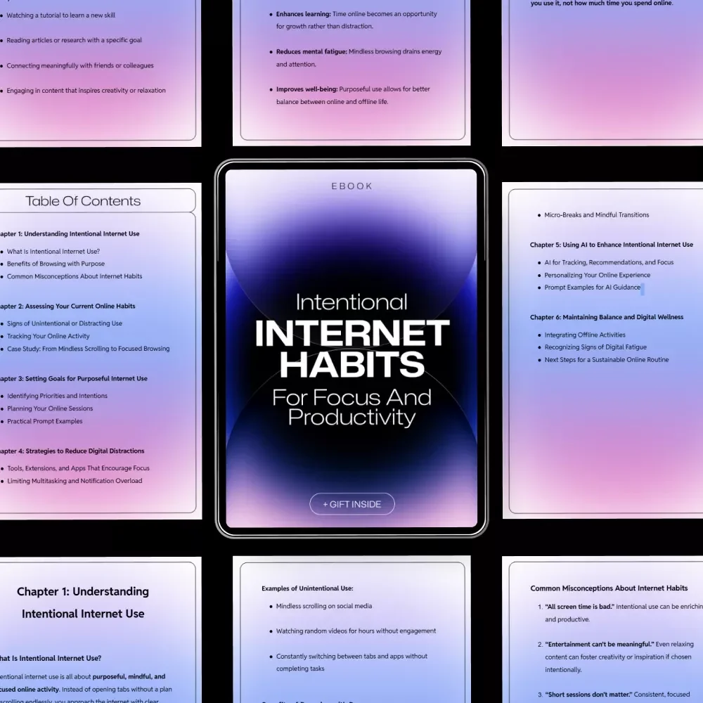 Intentional Internet Habits for Focus and Productivity: Master Your Digital Life with Purposeful Browsing