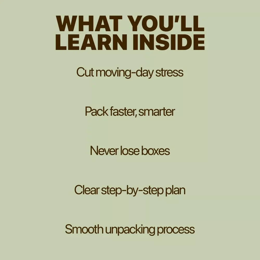 Organization Hacks for a Stress-Free Move | Smart Moving Organization Hacks Guide | Packing, Planning & AI Tools Digital Download