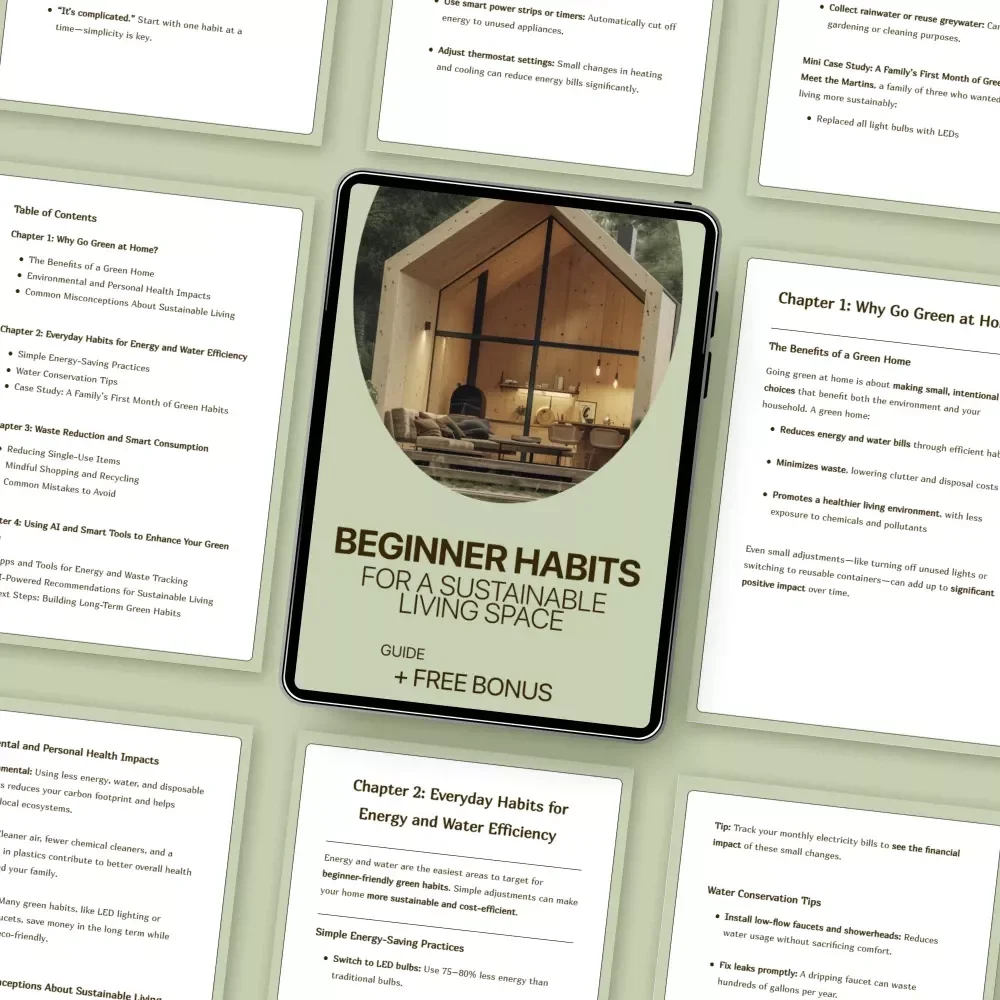 Beginner Habits for a Sustainable Living Space – Easy Green Home Habits for Beginners Guide | Eco-Friendly Home Reset