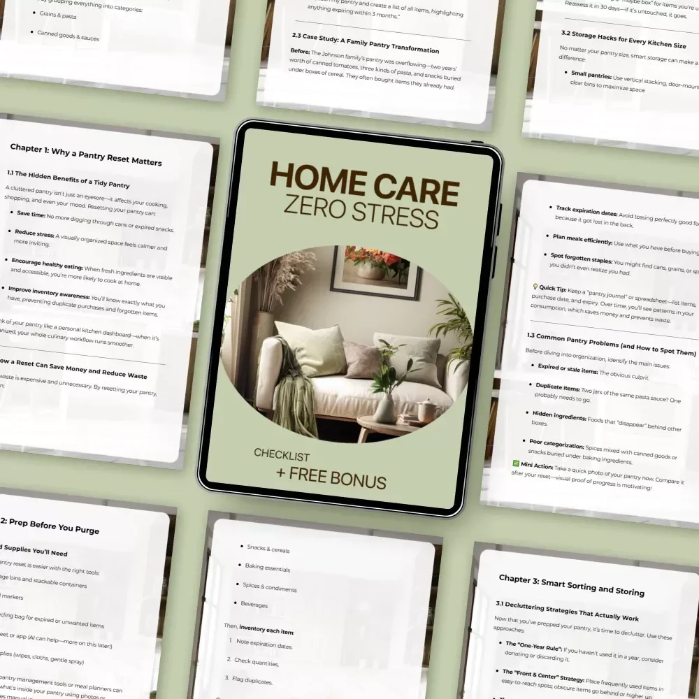 Simple Steps to Reset, Refresh, and Reimagine Your Kitchen – A Practical Guide with Pantry Reset Tips for an Organized, Stress-Free Home